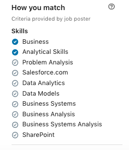 Refresh your resume by adding skills from the job posting on LinkedIn.